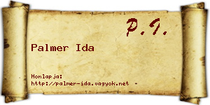 Palmer Ida névjegykártya