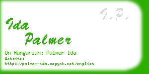 ida palmer business card